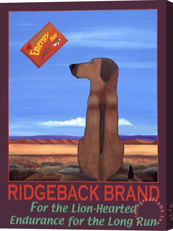 Ken Bailey Ridgeback Brand Stretched Canvas Print / Canvas Art