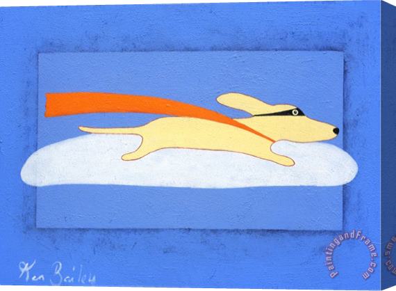 Ken Bailey Super Dog Stretched Canvas Print / Canvas Art