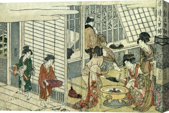 Kitagawa Utamaro House of Ichizuke Stretched Canvas Painting / Canvas Art