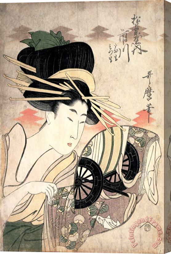 Kitagawa Utamaro The Courtesan Ichikawa of The Matsuba Establishment Stretched Canvas Painting / Canvas Art