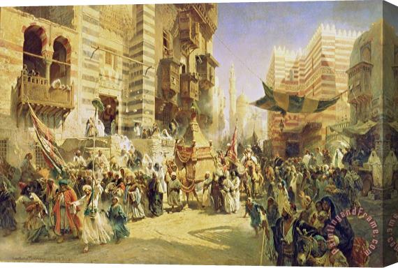 Konstantin Egorovich Makovsky The handing over of the Sacred Carpet in Cairo Stretched Canvas Painting / Canvas Art