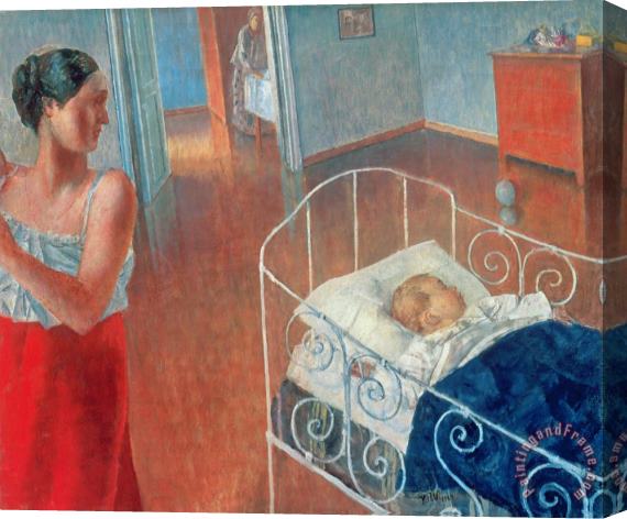 Kuzma Sergeevich Petrov-Vodkin Sleeping Child Stretched Canvas Painting / Canvas Art