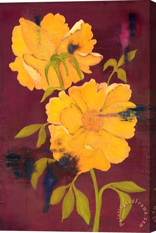 Laura Gunn Blooming Gold Stretched Canvas Painting / Canvas Art