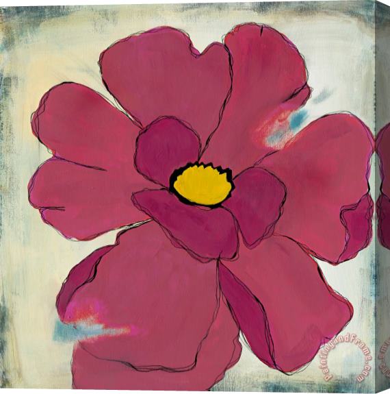 Laura Gunn Modern Flower V Stretched Canvas Painting / Canvas Art