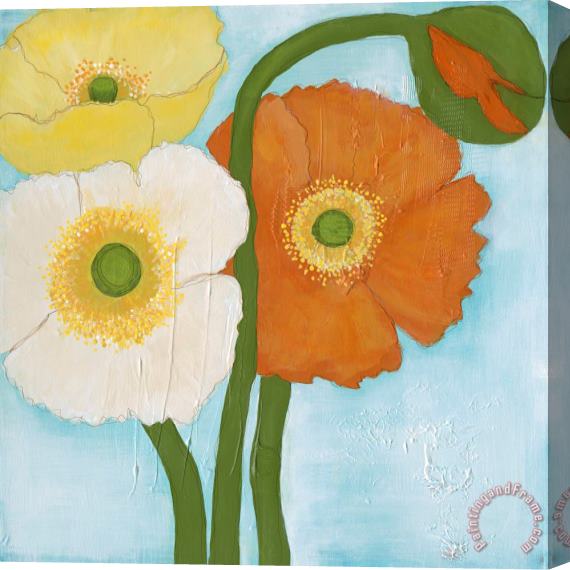Laura Gunn Poppy Bouquet I Stretched Canvas Painting / Canvas Art