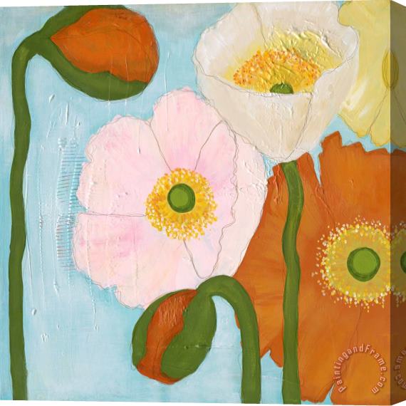 Laura Gunn Poppy Bouquet II Stretched Canvas Print / Canvas Art