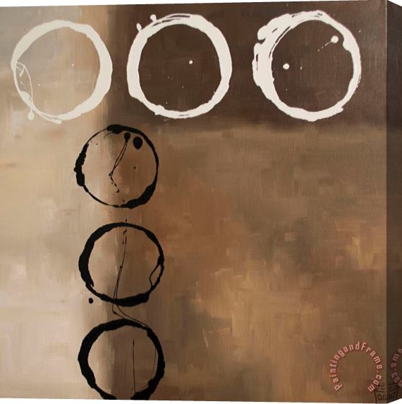 laurie maitland Circles in Neutral II Stretched Canvas Painting / Canvas Art