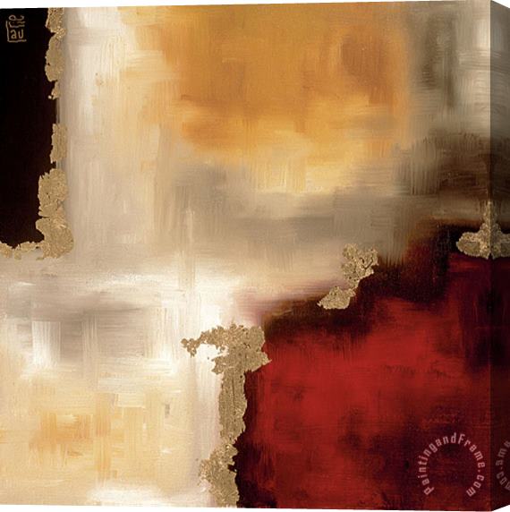laurie maitland Crimson Accent I Stretched Canvas Print / Canvas Art