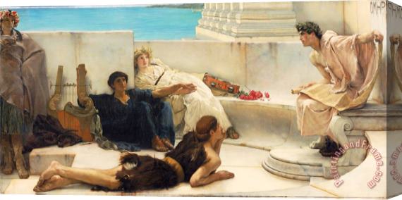 Lawrence Alma-tadema A Reading From Homer Stretched Canvas Print / Canvas Art