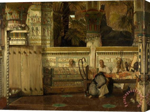 Lawrence Alma-tadema The Egyptian Widow Stretched Canvas Print / Canvas Art
