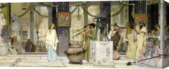 Lawrence Alma-tadema The Vintage Festival Stretched Canvas Painting / Canvas Art