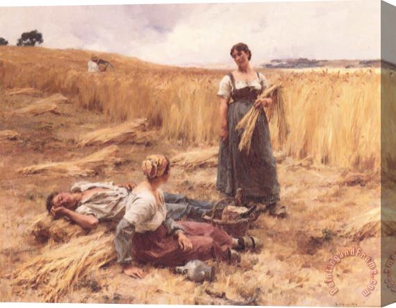 Leon Augustin Lhermitte Harvesters at Mont Saint Pere Stretched Canvas Print / Canvas Art