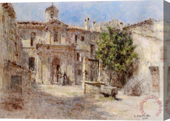Leon Augustin Lhermitte La Chapelle Des Penitents Gris Avignon Stretched Canvas Painting / Canvas Art