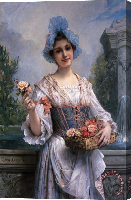Leon Francois Comerre The Flower Seller Stretched Canvas Painting / Canvas Art
