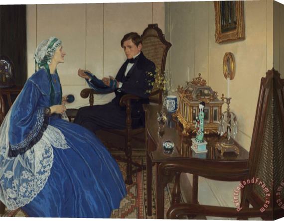Leonard Campbell Taylor A Blue Dress Stretched Canvas Painting / Canvas Art