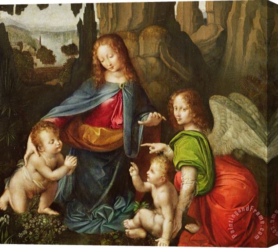Leonardo da Vinci Madonna Of The Rocks Stretched Canvas Print / Canvas Art
