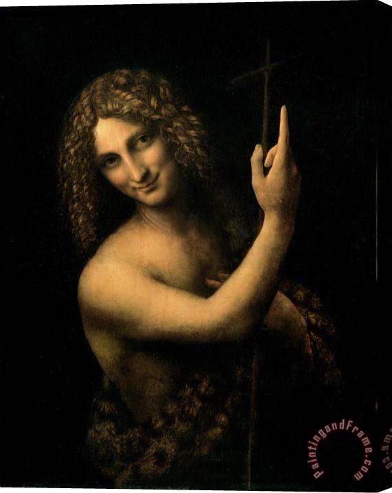Leonardo da Vinci Saint John The Baptist Stretched Canvas Painting / Canvas Art