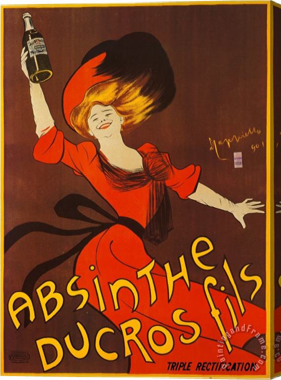 Leonetto Cappiello Absinthe Ducros Fils Stretched Canvas Painting / Canvas Art