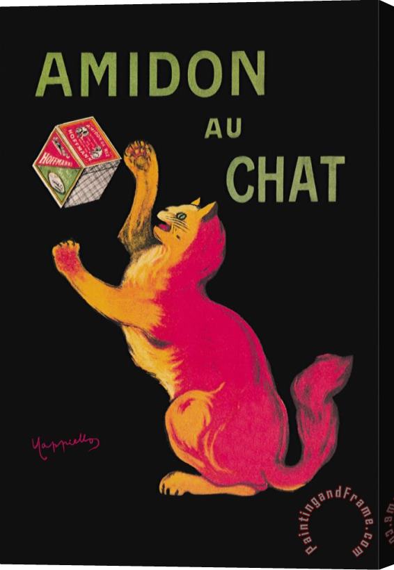 Leonetto Cappiello Amidon Au Chat Stretched Canvas Painting / Canvas Art
