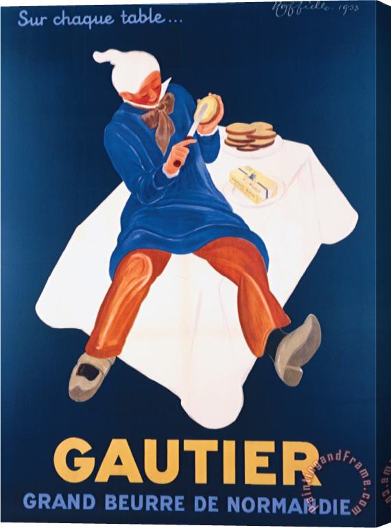 Leonetto Cappiello Beurre Gautier Stretched Canvas Painting / Canvas Art