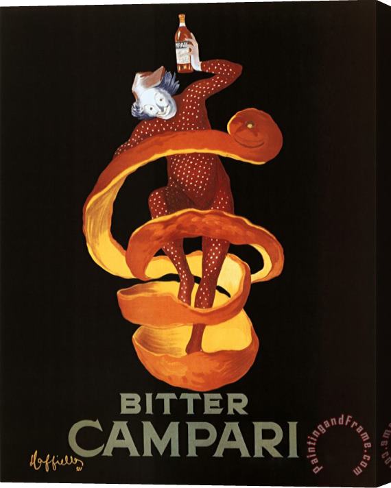 Leonetto Cappiello Bitter Campari Vintage Ad Art Print Poster Stretched Canvas Painting / Canvas Art