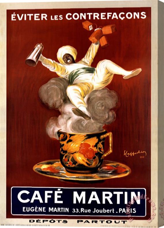 Leonetto Cappiello Cafe Martin 1921 Stretched Canvas Painting / Canvas Art
