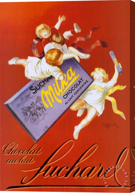Leonetto Cappiello Chocolat Au Lait Fuchard Stretched Canvas Print / Canvas Art