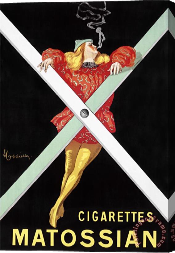 Leonetto Cappiello Cigarettes Matossian Stretched Canvas Print / Canvas Art