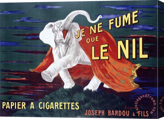 Leonetto Cappiello Je Ne Fume Le Nil Papier a Cigarettes Stretched Canvas Painting / Canvas Art