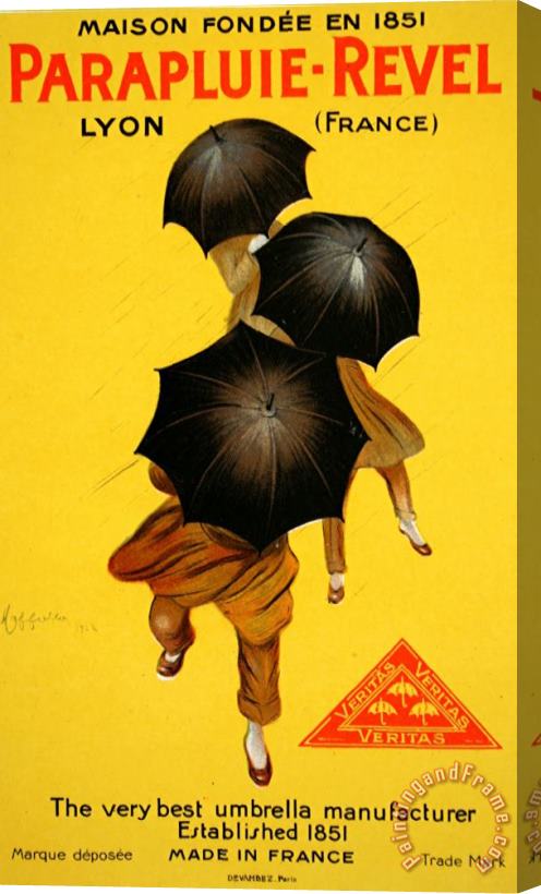 Leonetto Cappiello Parapluie Revel C 1920 Stretched Canvas Painting / Canvas Art
