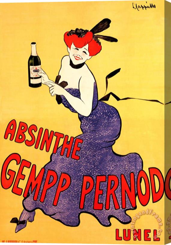 Leonetto Cappiello The Absinthe Gempp Pernod Stretched Canvas Painting / Canvas Art