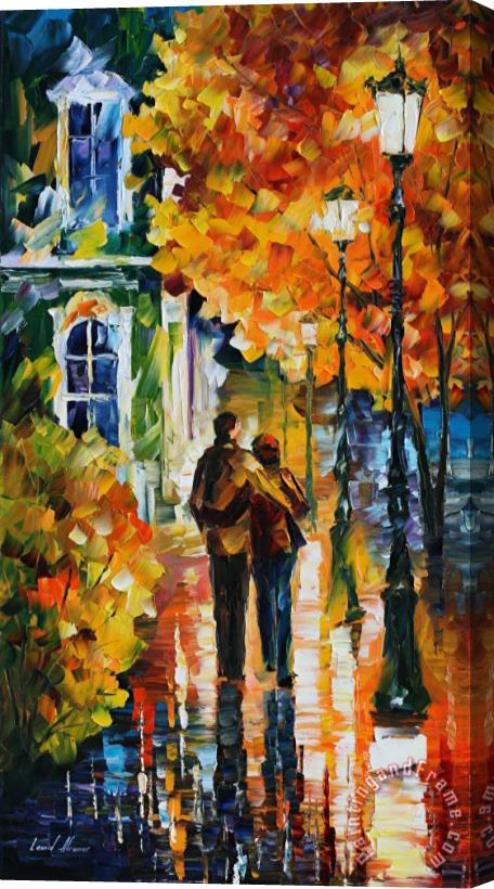 Leonid Afremov After The Date Stretched Canvas Print / Canvas Art