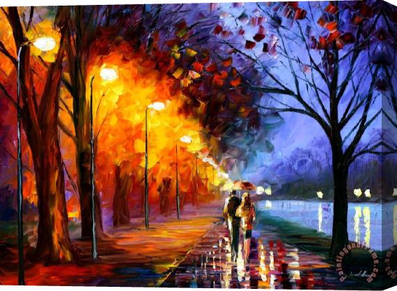 Leonid Afremov Alley by The Lake Stretched Canvas Painting / Canvas Art