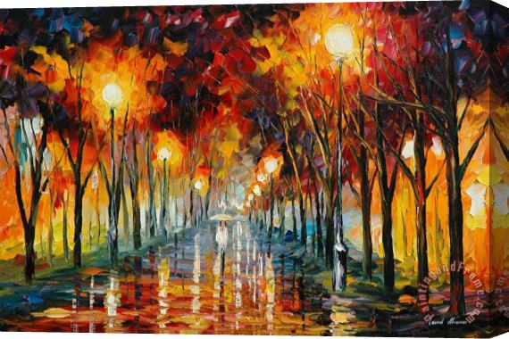 Leonid Afremov Approaching Stretched Canvas Painting / Canvas Art