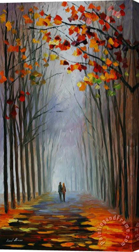 Leonid Afremov Autumn Fog Stretched Canvas Print / Canvas Art