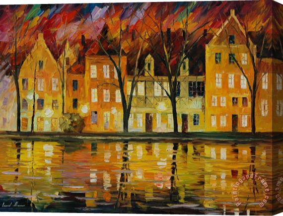 Leonid Afremov Autumn In Germany Stretched Canvas Painting / Canvas Art