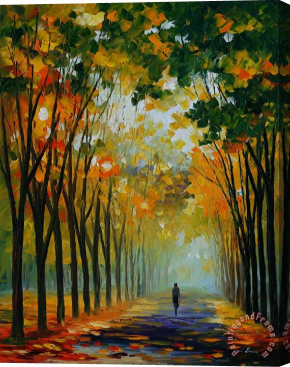 Leonid Afremov Autumn Mood Stretched Canvas Print / Canvas Art