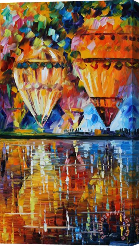 Leonid Afremov Ballon Reflections Stretched Canvas Print / Canvas Art