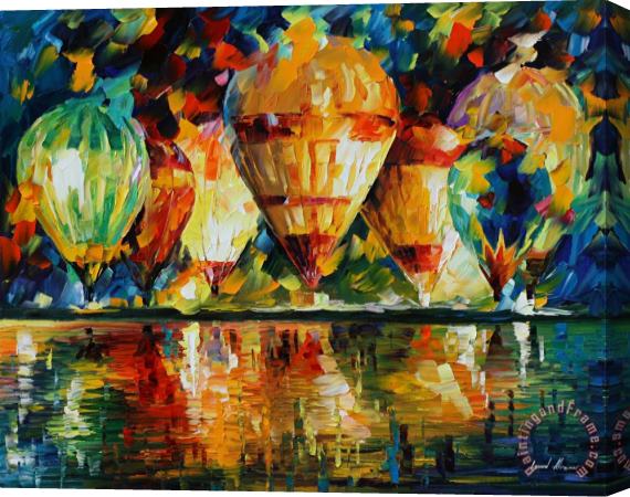 Leonid Afremov Ballon Show Stretched Canvas Print / Canvas Art