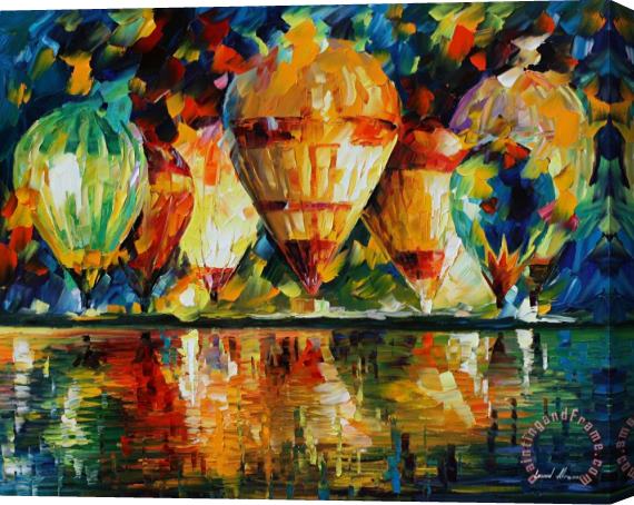 Leonid Afremov Balloon Show Stretched Canvas Print / Canvas Art