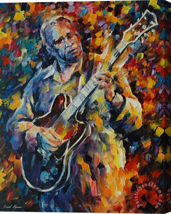 Leonid Afremov Bb King Long Nights Stretched Canvas Painting / Canvas Art
