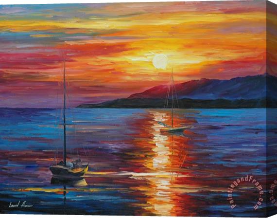 Leonid Afremov Calm Sunset Stretched Canvas Painting / Canvas Art