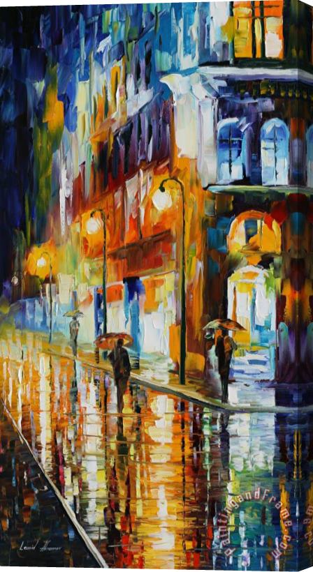Leonid Afremov City Of Rain Stretched Canvas Painting / Canvas Art