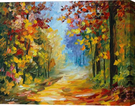 Leonid Afremov Early Morning In The Woods Stretched Canvas Painting / Canvas Art