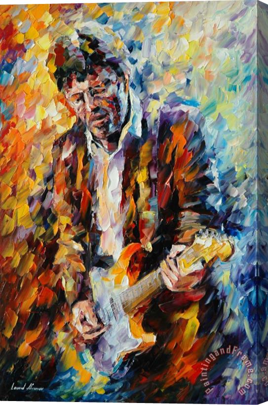 Leonid Afremov Eric Clapton Stretched Canvas Print / Canvas Art