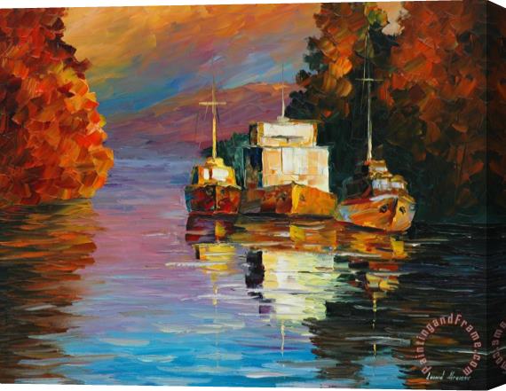 Leonid Afremov Evening Sun Stretched Canvas Painting / Canvas Art
