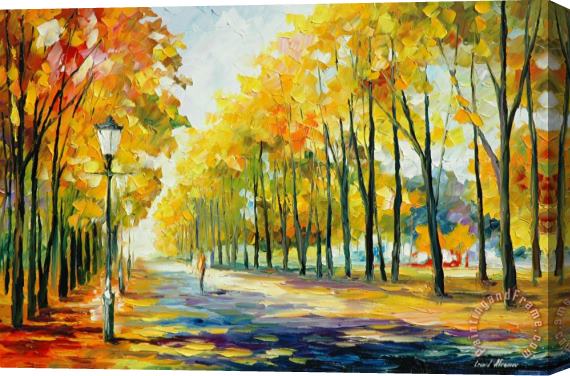 Leonid Afremov Fall's Path Stretched Canvas Painting / Canvas Art