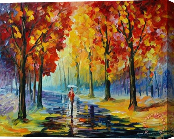 Leonid Afremov Fall Romance Stretched Canvas Painting / Canvas Art