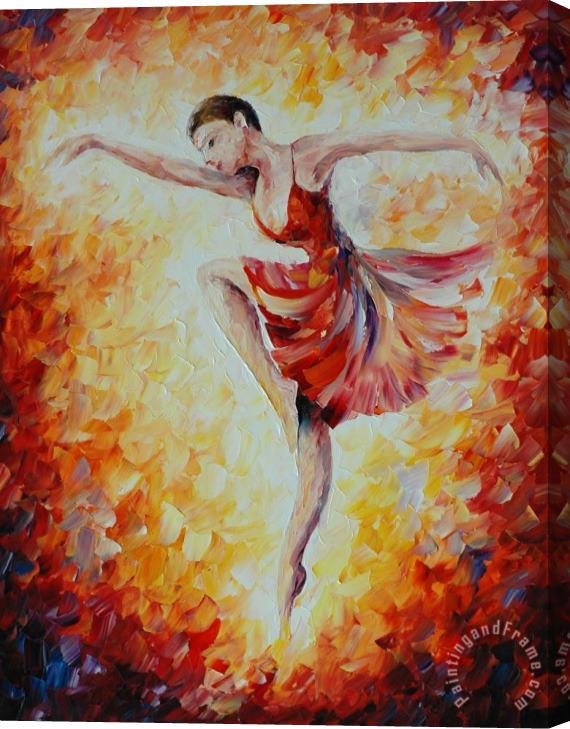 Leonid Afremov Flaming Dance Stretched Canvas Print / Canvas Art