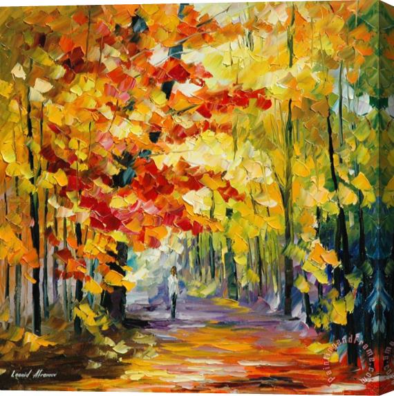 Leonid Afremov Golden Fall Stretched Canvas Painting / Canvas Art